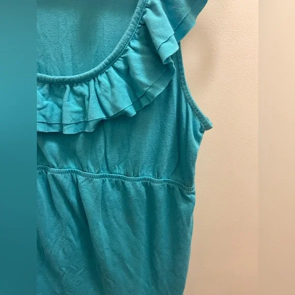 Turquoise Ruffle Tank - Picture 4 of 4